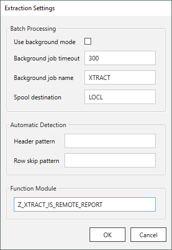 Report-Extraction-Settings